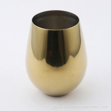 Stainless Steel Wine Cup in Gold PVD Plating